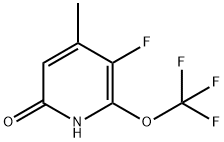 3-Fluoro-6-hydroxy-4-methyl-2-(trifluoromethoxy)pyridine Structure