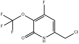 6-(Chloromethyl)-4-fluoro-2-hydroxy-3-(trifluoromethoxy)pyridine Structure