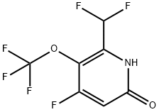 4-Fluoro-2-(difluoromethyl)-6-hydroxy-3-(trifluoromethoxy)pyridine Structure