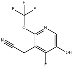 4-Fluoro-5-hydroxy-2-(trifluoromethoxy)pyridine-3-acetonitrile Structure