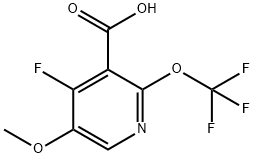 4-Fluoro-5-methoxy-2-(trifluoromethoxy)pyridine-3-carboxylic acid Structure