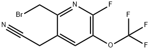 2-(Bromomethyl)-6-fluoro-5-(trifluoromethoxy)pyridine-3-acetonitrile Structure