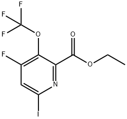 Ethyl 4-fluoro-6-iodo-3-(trifluoromethoxy)pyridine-2-carboxylate Structure