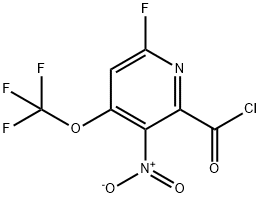 6-Fluoro-3-nitro-4-(trifluoromethoxy)pyridine-2-carbonyl chloride Structure