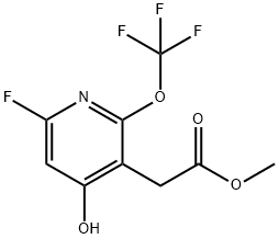 Methyl 6-fluoro-4-hydroxy-2-(trifluoromethoxy)pyridine-3-acetate Structure