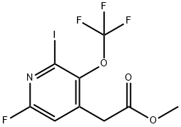 Methyl 6-fluoro-2-iodo-3-(trifluoromethoxy)pyridine-4-acetate Structure