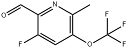 5-Fluoro-2-methyl-3-(trifluoromethoxy)pyridine-6-carboxaldehyde Structure