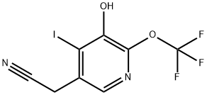 3-Hydroxy-4-iodo-2-(trifluoromethoxy)pyridine-5-acetonitrile Structure