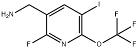 3-(Aminomethyl)-2-fluoro-5-iodo-6-(trifluoromethoxy)pyridine Structure