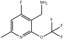 3-(Aminomethyl)-4-fluoro-6-methyl-2-(trifluoromethoxy)pyridine Structure