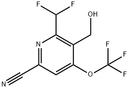 6-Cyano-2-(difluoromethyl)-4-(trifluoromethoxy)pyridine-3-methanol Structure