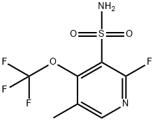 2-Fluoro-5-methyl-4-(trifluoromethoxy)pyridine-3-sulfonamide Structure