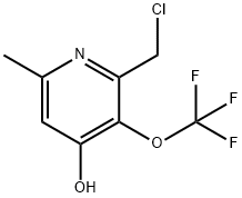 2-(Chloromethyl)-4-hydroxy-6-methyl-3-(trifluoromethoxy)pyridine Structure