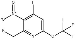 4-Fluoro-2-(fluoromethyl)-3-nitro-6-(trifluoromethoxy)pyridine Structure