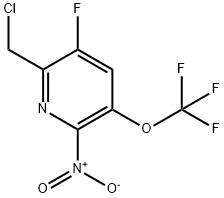 2-(Chloromethyl)-3-fluoro-6-nitro-5-(trifluoromethoxy)pyridine Structure