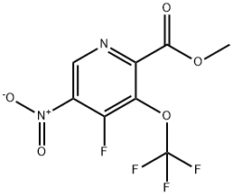 Methyl 4-fluoro-5-nitro-3-(trifluoromethoxy)pyridine-2-carboxylate Structure