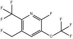 2-Fluoro-5-(fluoromethyl)-3-(trifluoromethoxy)-6-(trifluoromethyl)pyridine Structure