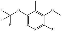 2-Fluoro-3-methoxy-4-methyl-5-(trifluoromethoxy)pyridine Structure