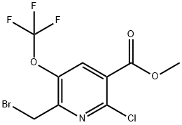 Methyl 2-(bromomethyl)-6-chloro-3-(trifluoromethoxy)pyridine-5-carboxylate Structure