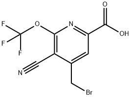 4-(Bromomethyl)-3-cyano-2-(trifluoromethoxy)pyridine-6-carboxylic acid Structure