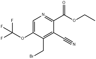 Ethyl 4-(bromomethyl)-3-cyano-5-(trifluoromethoxy)pyridine-2-carboxylate Structure