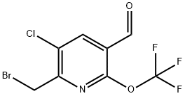 2-(Bromomethyl)-3-chloro-6-(trifluoromethoxy)pyridine-5-carboxaldehyde Structure