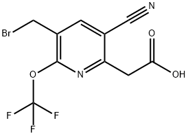 3-(Bromomethyl)-5-cyano-2-(trifluoromethoxy)pyridine-6-acetic acid Structure