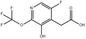 5-Fluoro-3-hydroxy-2-(trifluoromethoxy)pyridine-4-acetic acid Structure