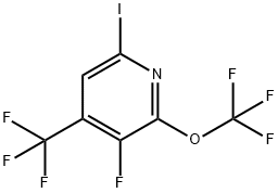 3-Fluoro-6-iodo-2-(trifluoromethoxy)-4-(trifluoromethyl)pyridine Structure