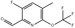 3-Fluoro-5-methyl-6-(trifluoromethoxy)pyridine-2-carboxaldehyde Structure