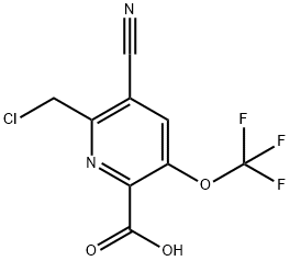 2-(Chloromethyl)-3-cyano-5-(trifluoromethoxy)pyridine-6-carboxylic acid Structure