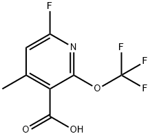 6-Fluoro-4-methyl-2-(trifluoromethoxy)pyridine-3-carboxylic acid Structure