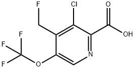 3-Chloro-4-(fluoromethyl)-5-(trifluoromethoxy)pyridine-2-carboxylic acid Structure