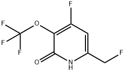 4-Fluoro-6-(fluoromethyl)-2-hydroxy-3-(trifluoromethoxy)pyridine Structure