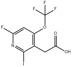 6-Fluoro-2-iodo-4-(trifluoromethoxy)pyridine-3-acetic acid Structure