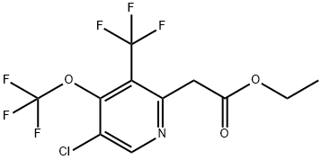 Ethyl 5-chloro-4-(trifluoromethoxy)-3-(trifluoromethyl)pyridine-2-acetate Structure