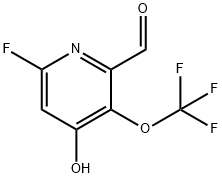 6-Fluoro-4-hydroxy-3-(trifluoromethoxy)pyridine-2-carboxaldehyde Structure