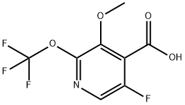 5-Fluoro-3-methoxy-2-(trifluoromethoxy)pyridine-4-carboxylic acid Structure