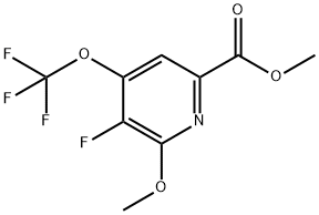 Methyl 3-fluoro-2-methoxy-4-(trifluoromethoxy)pyridine-6-carboxylate Structure