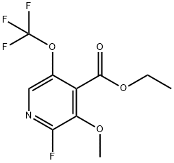 Ethyl 2-fluoro-3-methoxy-5-(trifluoromethoxy)pyridine-4-carboxylate Structure