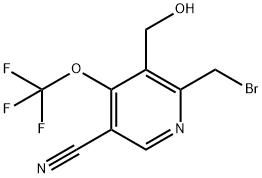 2-(Bromomethyl)-5-cyano-4-(trifluoromethoxy)pyridine-3-methanol Structure