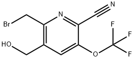 2-(Bromomethyl)-6-cyano-5-(trifluoromethoxy)pyridine-3-methanol Structure