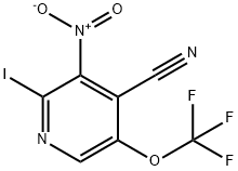 4-Cyano-2-iodo-3-nitro-5-(trifluoromethoxy)pyridine Structure