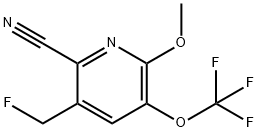 2-Cyano-3-(fluoromethyl)-6-methoxy-5-(trifluoromethoxy)pyridine Structure