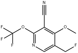 3-Cyano-5-(fluoromethyl)-4-methoxy-2-(trifluoromethoxy)pyridine Structure