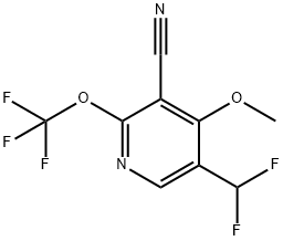 3-Cyano-5-(difluoromethyl)-4-methoxy-2-(trifluoromethoxy)pyridine Structure