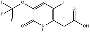 2-Hydroxy-5-iodo-3-(trifluoromethoxy)pyridine-6-acetic acid Structure