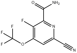 6-Cyano-3-fluoro-4-(trifluoromethoxy)pyridine-2-carboxamide 구조식 이미지