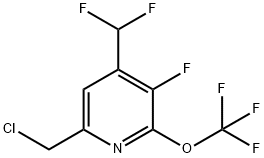 6-(Chloromethyl)-4-(difluoromethyl)-3-fluoro-2-(trifluoromethoxy)pyridine Structure