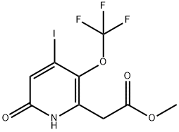 Methyl 6-hydroxy-4-iodo-3-(trifluoromethoxy)pyridine-2-acetate Structure